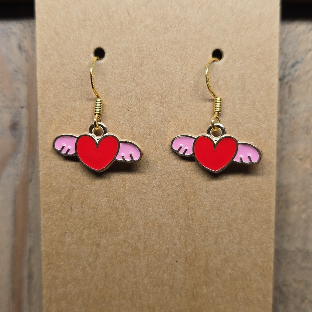 Valentine's Day Red Heart Earrings